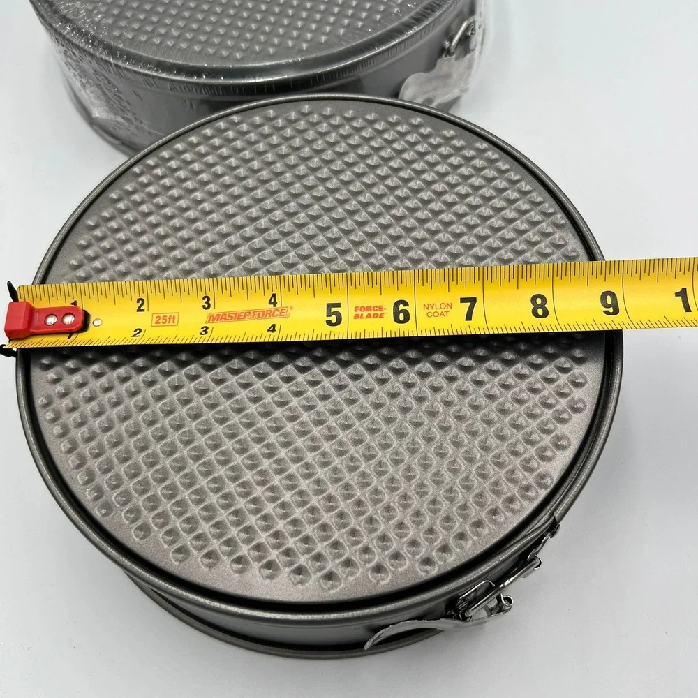 Mainstays Springform Pan Set 2 Piece 9in 10in Gray Brand New Non-Stick Bakeware
